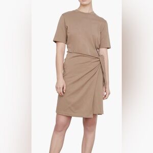 VINCE Side Tie Cotton T-Shirt Dress